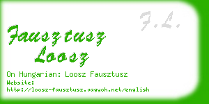 fausztusz loosz business card